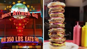 Heart Attack Grill, a hospital-themed restaurant where people weighing over 158kg are given free food